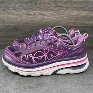 HOKA Bondi 3 Running Shoes Womens Size 9 Purple Sneakers One One